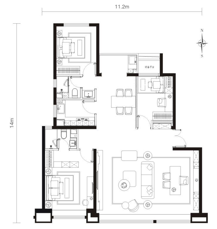 【营销中心】南海高芯悦澜优缺点横厅阔尺户型公建化玻璃立面占位丝路软件城(图8)