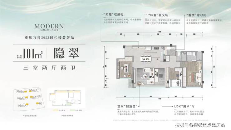 重庆万科璞园三期售楼处官方电线日最新公告在售户型面积公示本月限时优惠申领(图3)