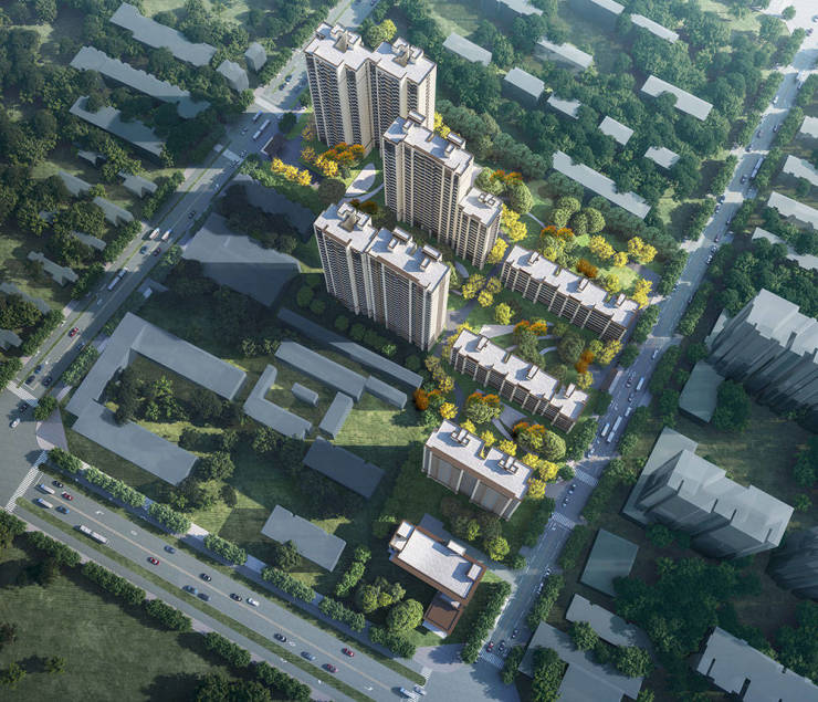 北京城建保定双胜街棚户区改造项目总平面图及效果图公示