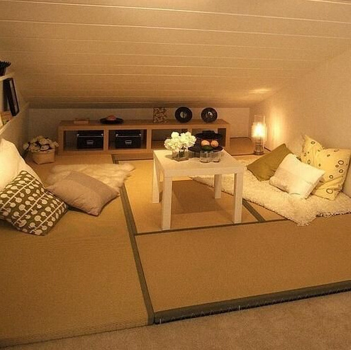 阁楼的榻榻米,小伙伴们快到这里来!