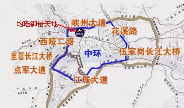 江城大道,至喜长江大桥,西陵二路和峡州大道形成宜昌市"三纵五横"