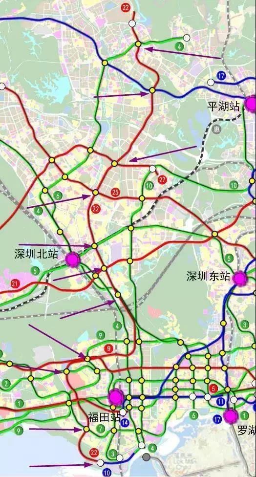 深圳地铁22号线深圳地铁25号线推动22,25,27号线前期研究龙华将启动17