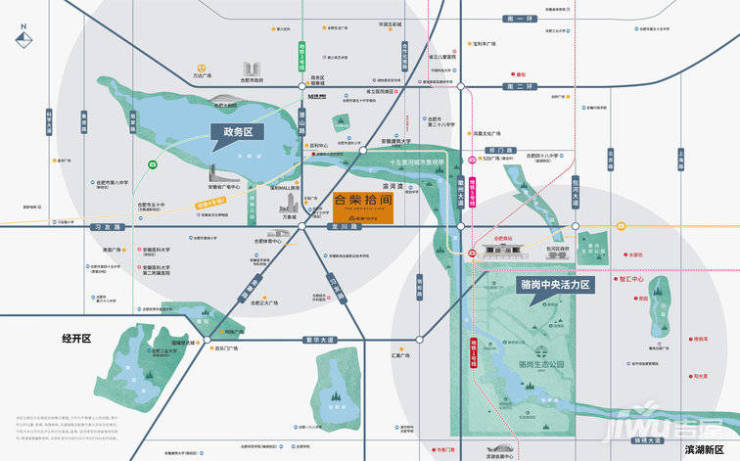 合柴拾间项目具体位于天堂寨路与常青街交口 (合柴1972园区内),与政务