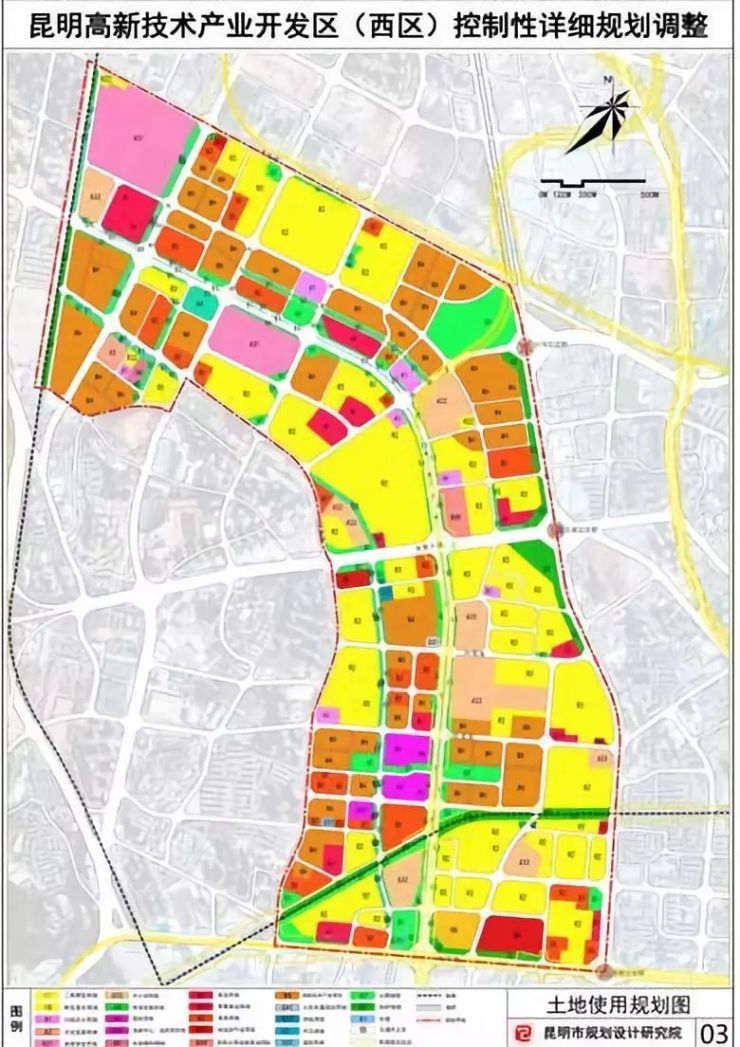 日前,昆明市規劃局公示了《昆明市高新技術產業開發區(西區)控制性