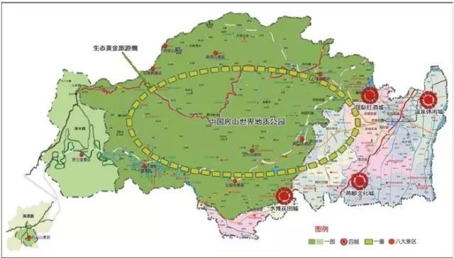(房山地形图) 房山如其名,区域多山路难行,是制约房山区的要原因.