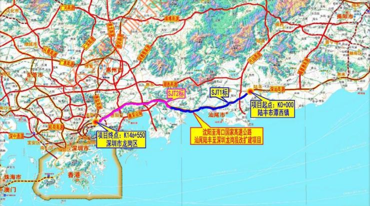 双向4车道608车道逢假必堵的深汕高速拟年底改扩建