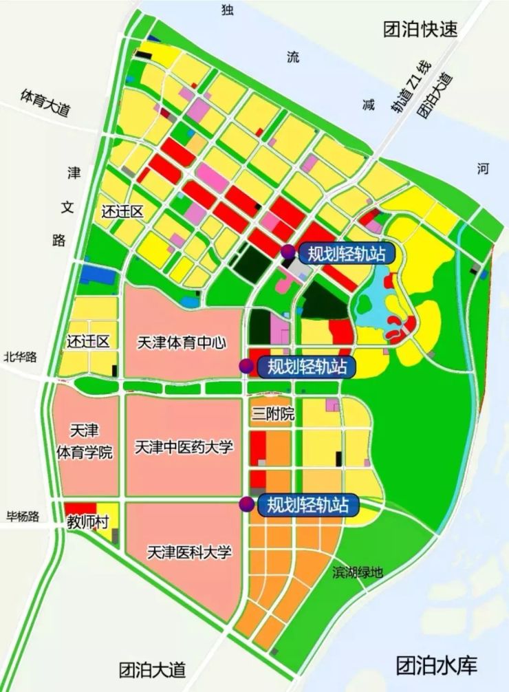 团泊新城西区地铁规划图片