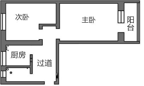 46㎡刀把戶型改造後也能擁有衣帽間