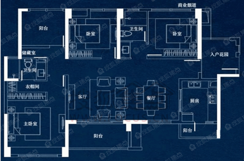 00㎡_万科天誉户型图-深圳搜狐焦点网