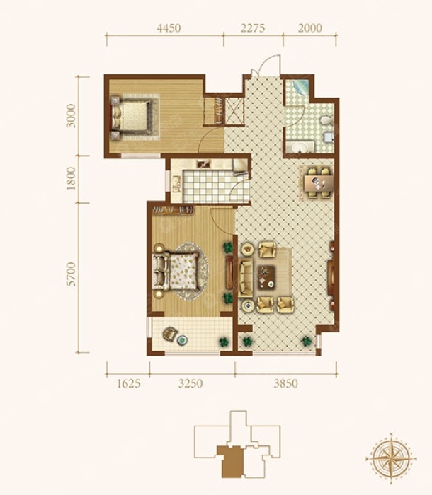 54平米户型_龙城帝景户型图-吉林搜狐焦点网