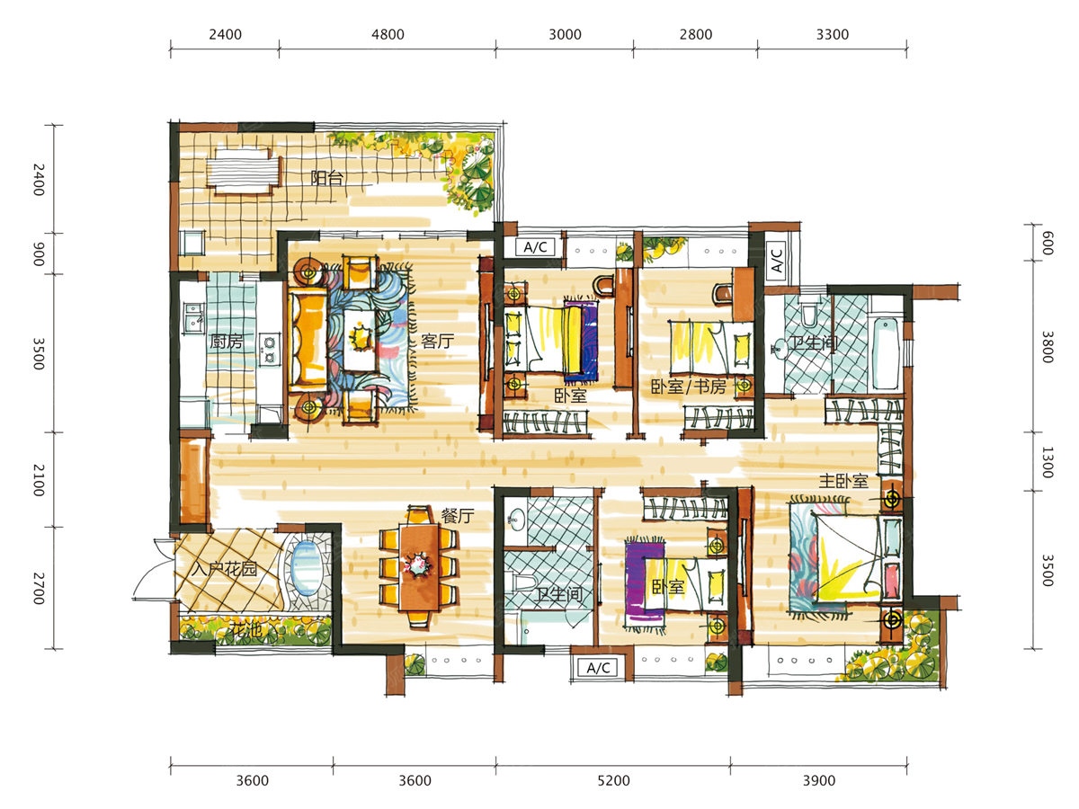 新鸿基悦城170平米四居_新鸿基悦城户型图-成都搜狐焦点网