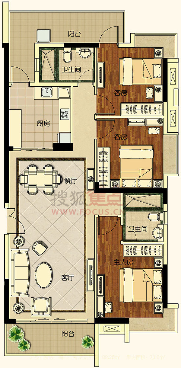 珠江都荟珠江都荟a3-01单元_珠江都荟户型图-广州搜狐焦点网