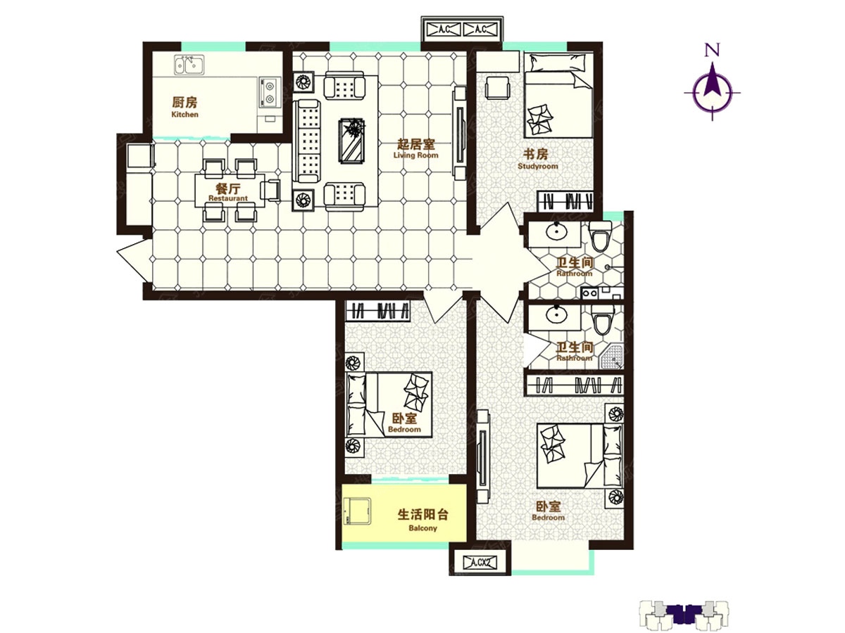 铂宫时代小区15号楼c_铂宫时代小区户型图-石家庄搜狐焦点网