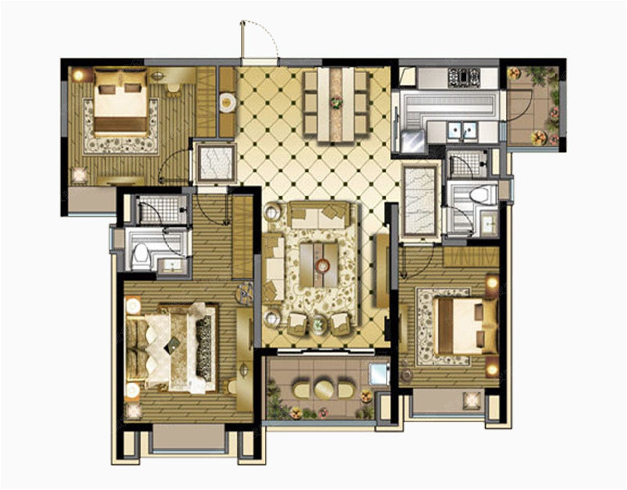 雅居乐中央府b1户型图_雅居乐中央府户型图-无锡搜狐焦点网