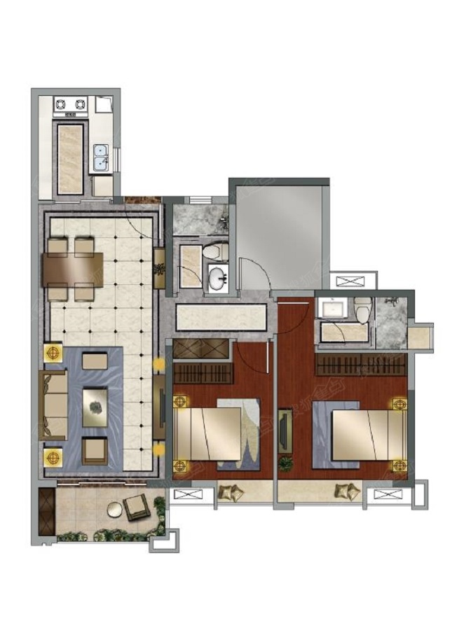 0米 户型朝向:南                     总套数:暂无 建筑面积:94.