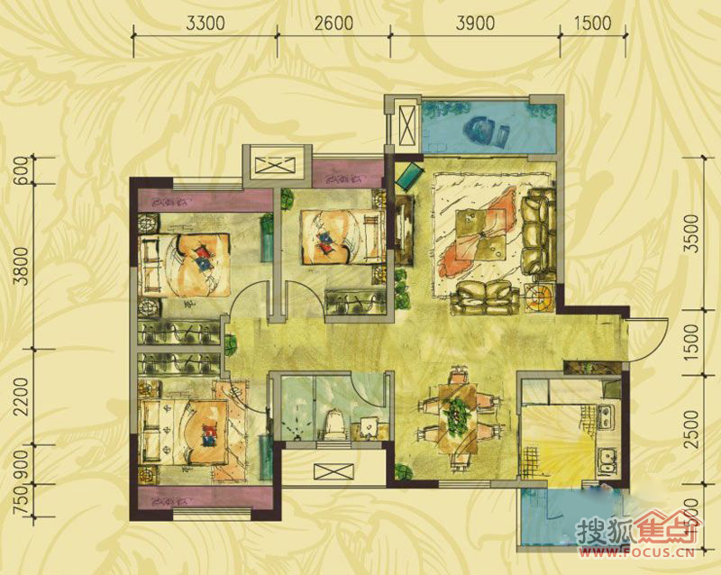 蓝光锦绣香江国际社区a2_蓝光锦绣香江国际社区户型图-成都搜狐焦点网