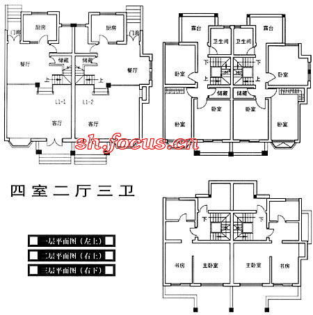 金港花园l1型联体别墅_金港花园户型图-上海搜狐焦点网