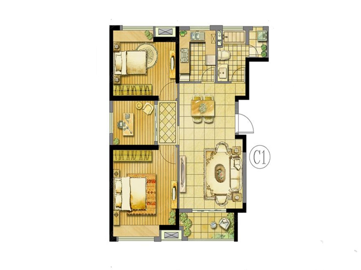大学里98平_大学里户型图-上海搜狐焦点网