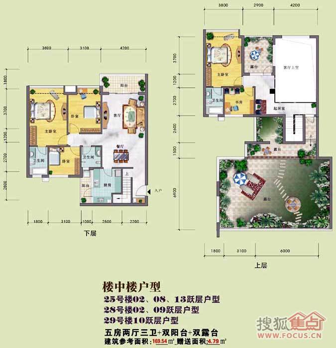 陽光新城樓中樓戶型_陽光新城戶型圖-南寧搜狐焦點網