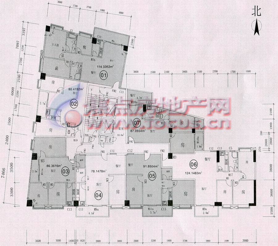 翠怡大厦16至21层平面图_翠怡大厦户型图-广州搜狐焦点网