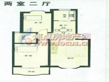 龙泉花园西区龙泉花园西区2室 2厅 1卫 1厨 2_龙泉花园西区户型图